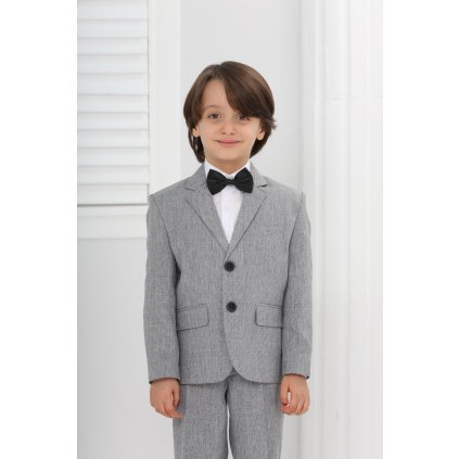 2 dielny oblek/set sako+nohavice - Sivá (Veľkosť 152/158)