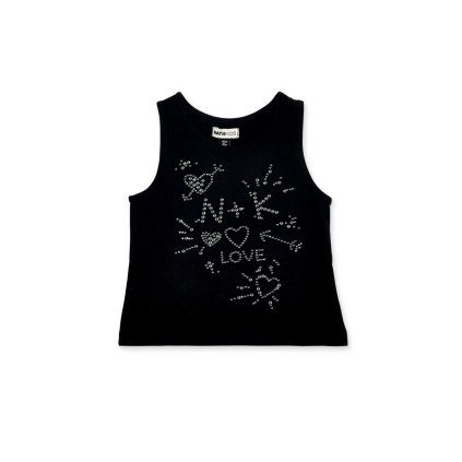 Dievčenské crop-top tričko - Čierna (Veľkosť 158)