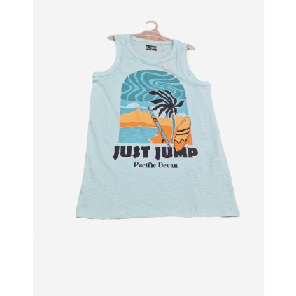 Chlapčenské tričko bez rukávov - Modrá (Veľkosť 158)