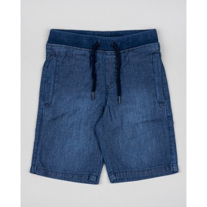 Chlapčenské riflové krátke nohavice na gumičku - Modrá (Veľkosť 152)