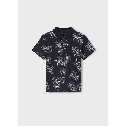 MAYORAL chlapčenská farebná polokošeľa bavlnená - Čierna (Veľkosť 140)