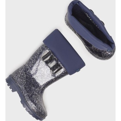 MAYORAL dievčenské flitrové gumáky - Modrá (Veľkosť 25)