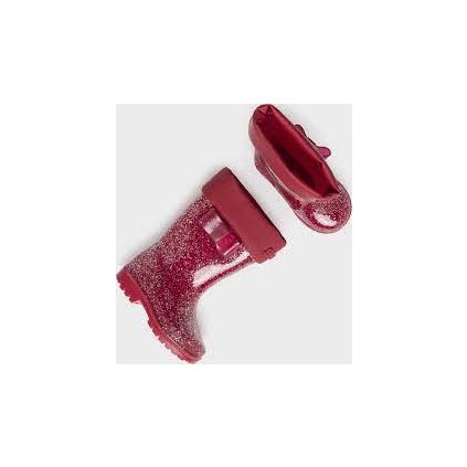 MAYORAL dievčenské flitrové gumáky - Červená (Veľkosť 23)