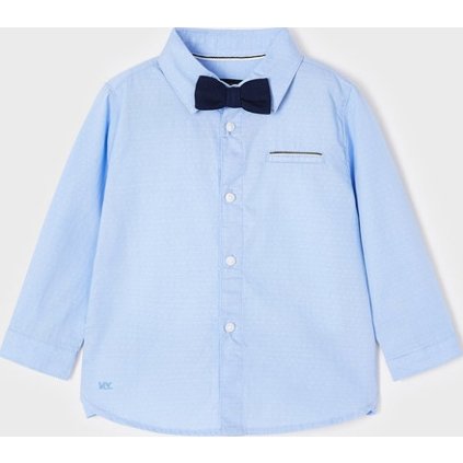 MAYORAL  chlapčenská košeľa s motýlikom - Modrá (Veľkosť 92)