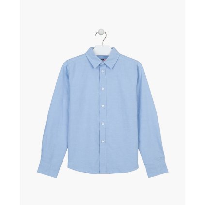 Chlapčenská košeľa dlhý rukáv - Modrá (Veľkosť 140)