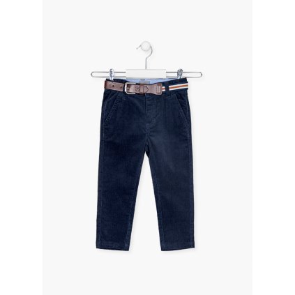 Elegantné nohavice+opasok - Modrá (Veľkosť 146/152)