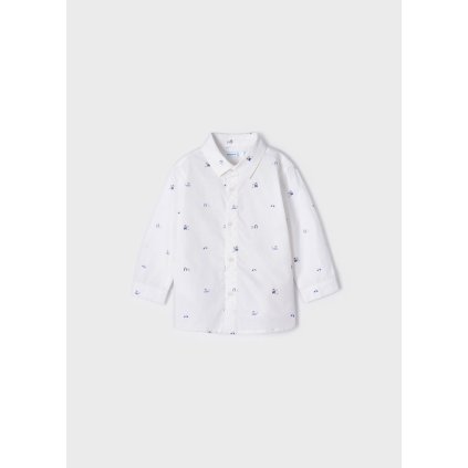 MAYORAL chlapčenská košeľa 2163-073 white - Biela (Veľkosť 92)