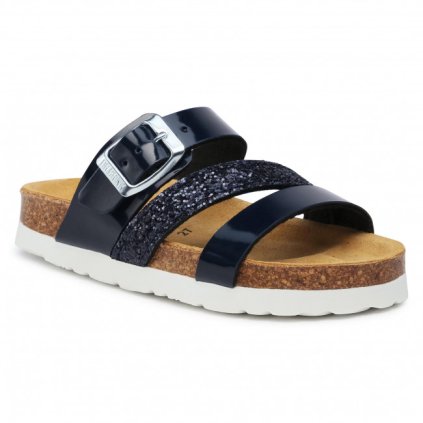 Dievčenské korkové BIO šľapky Dr.Brinkmann - Modrá (Veľkosť 27)