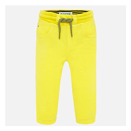 MAYORAL chlapčenské nohavice s pásom na gumu 1547-067 - Žltá (Veľkosť 74)