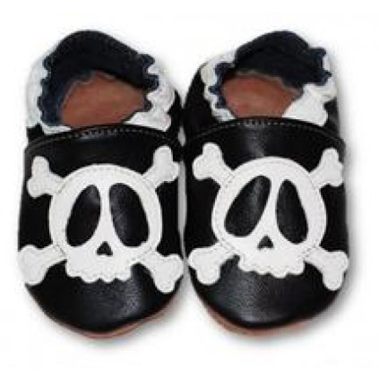 Detské kožené capačky FIORINO - EKOTUPTUSIE kostra (Veľkosť 2)