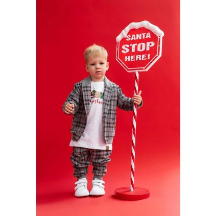 Chlapčenské bavlnené nohavice (Veľkosť 140/146, Farba Sivá)