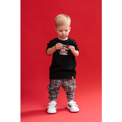 Chlapčenské tričko s vianočným motívom (Veľkosť 140/146, Farba Čierna)