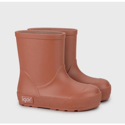 Detské barefoot gumáky IGOR (Veľkosť 30, Farba Hnedá)