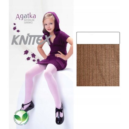 Detské vrúbkované pančuchy AGATKA 100den (Veľkosť 146/152)