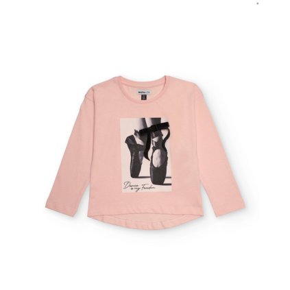 Dievčenské tričko s dlhým rukávom s potlačou (Veľkosť 128)