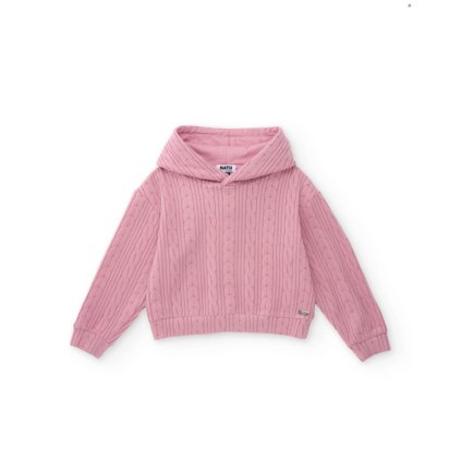 Bavlnený dievčenský pulover - mikina (Veľkosť 140, Farba Ružová)