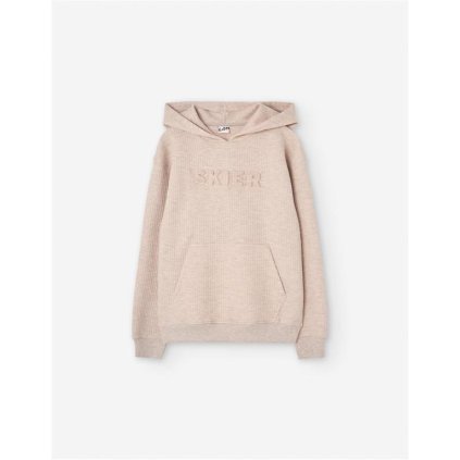 Chlapčenská mikina s kapucňou (Veľkosť 158, Farba Béžová)