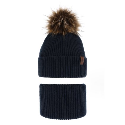 Chlapčenská zimná čiapka s nákrčníkom (Veľkosť 4-10 rokov, Farba Modrá)