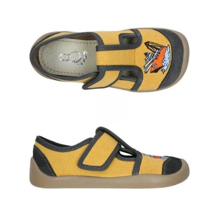 Chlapčenské barefoot papučky - Žltá (Veľkosť 31)