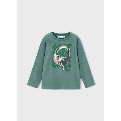 MAYORAL chlapčenské tričko s dlhým rukávom - Zelená (Veľkosť 140)