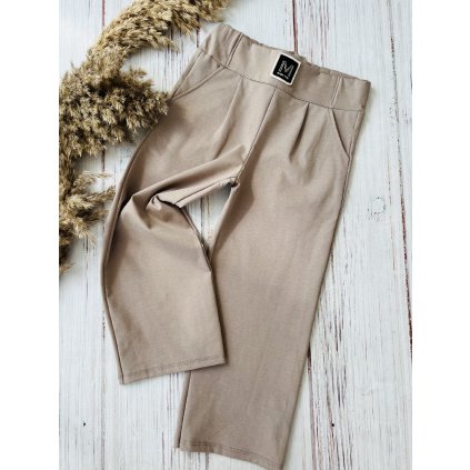 Dievčenské rozšírené nohavice - Béžová (Veľkosť 152/158)