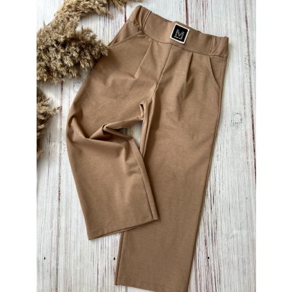 Dievčenské rozšírené nohavice - Hnedá (Veľkosť 116/122)