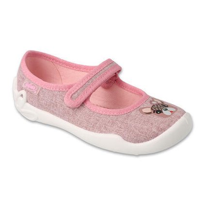 Dievčenské plátené baleríny BEFADO - Ružová (Veľkosť 30)