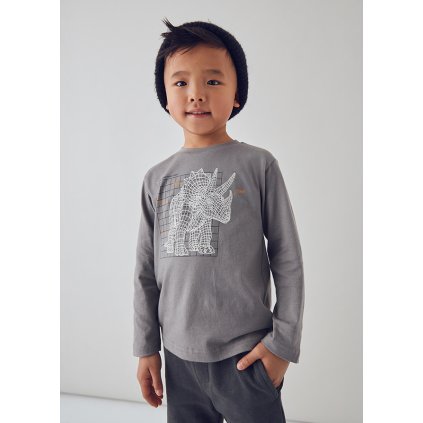 MAYORAL chlapčenské tričko s potlačou - Sivá (Veľkosť 140)