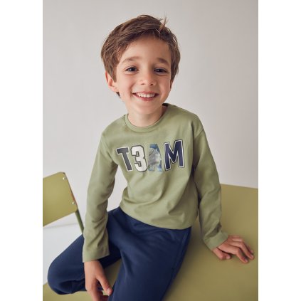 MAYORAL chlapčenské tričko s potlačou - Zelená (Veľkosť 122)