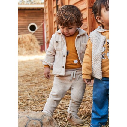 MAYORAL chlapčenské športové nohavice - Béžová (Veľkosť 86)