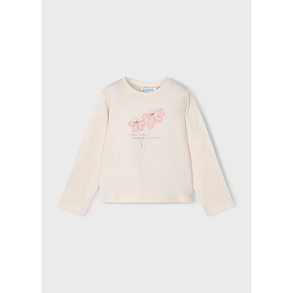 MAYORAL basic dievčenské tričko s dlhým rukávom - Biela (Veľkosť 140)