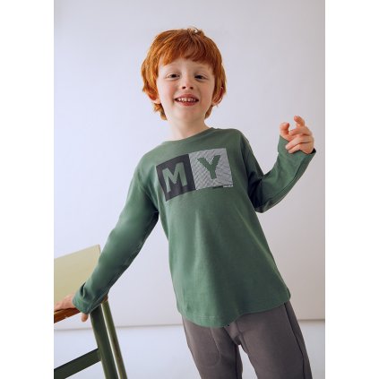 Chlapčenské basic tričko - Zelená (Veľkosť 122)