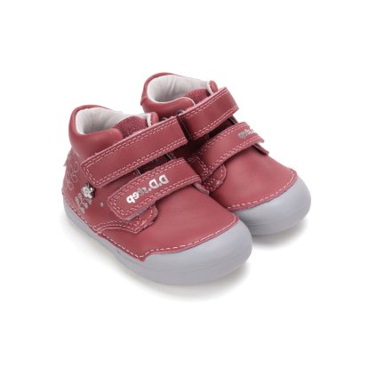 Kožená dievčenská obuv D.D.STEP - Ružová (Veľkosť 23)