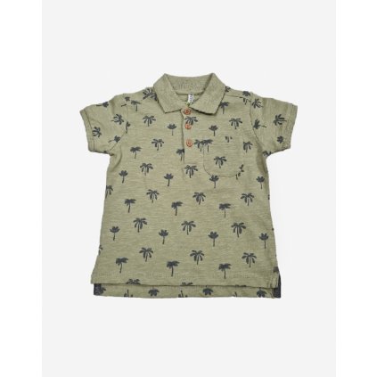 Chlapčenská bavlnená polokošeľa - Zelená (Veľkosť 92)