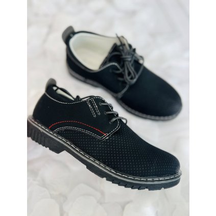 Chlapčenská spoločenská obuv - Čierna (Veľkosť 33)