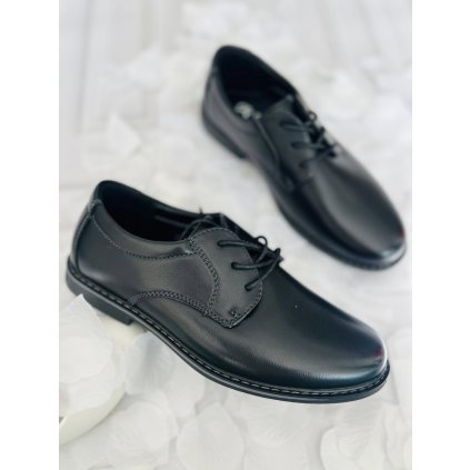 Chlapčenské čierne poltopánky - Čierna (Veľkosť 41)