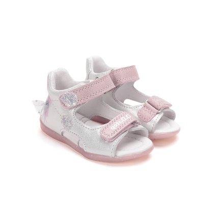 D.D.STEP dievčenské sandále - Strieborná (Veľkosť 25)