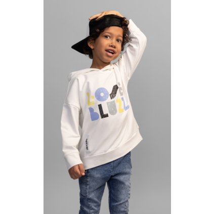 Chlapčenská mikina s kapucňou - Biela (Veľkosť 92/98)