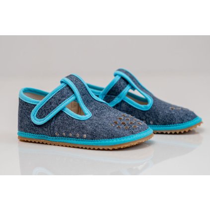 Barefoot detské papuče - Modrá (Veľkosť 24)