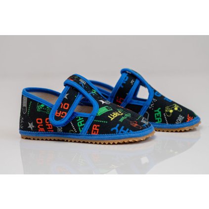 Barefoot chlapčenské papuče SLIM - Mnohofarebné (Veľkosť 24)