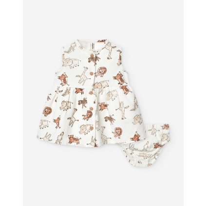 Dievčenské letné šaty - Cream (Veľkosť 80)