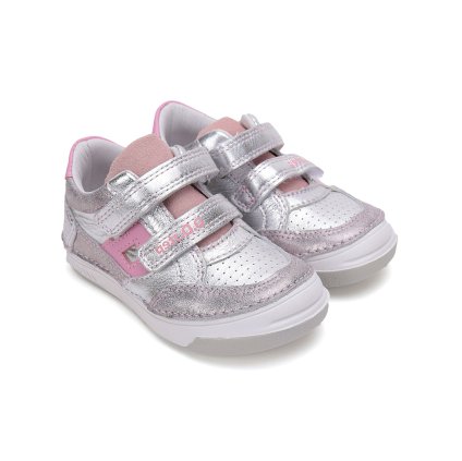 D.D.STEP celokožená dievčenská obuv - Strieborná (Veľkosť 36)