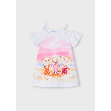 MAYORAL dievčenské letné šaty - Biela (Veľkosť 116)