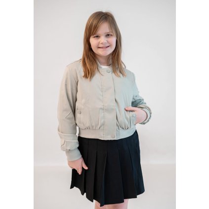 Dievčenská prechodná bunda Bomber - Mint (Veľkosť 104/110)
