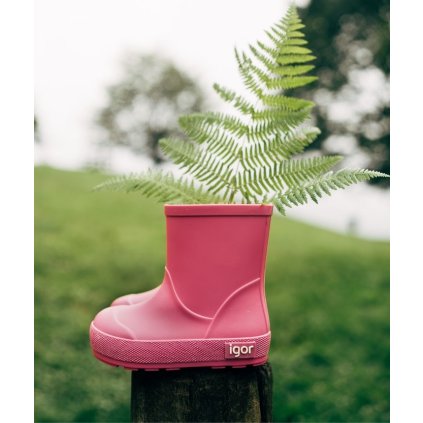 Dievčenské barefoot gumáky IGOR - Cyklámenová (Veľkosť 31)