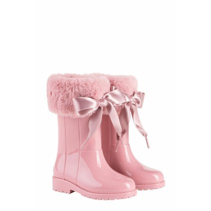 Dievčenské gumáky IGOR s mašľou - Ružová (Veľkosť 32)