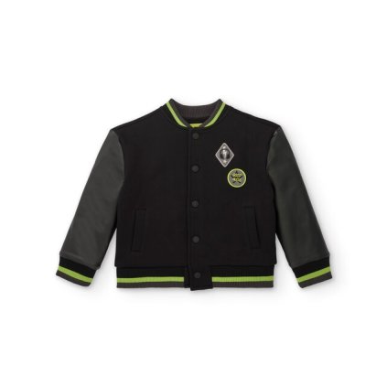 Chlapčenská mikina - bunda (Veľkosť 110/116, Farba Čierna)