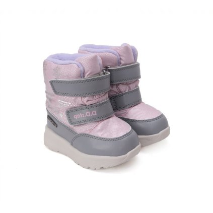 Dievčenská zimná obuv s membránou D.D.Step AQUA-TEX - Ružová (Veľkosť 32)