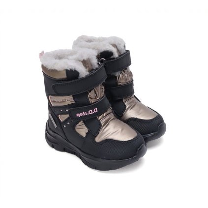 Dievčenská obuv do snehu s membránou D.D.Step AQUA-TEX - Mnohofarebné (Veľkosť 35)