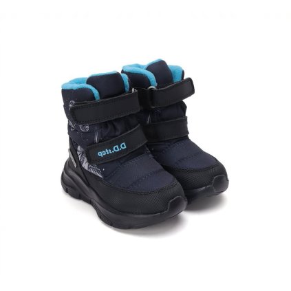 Chlapčenská zimná obuv s membránou D.D.Step AQUA-TEX - Modrá (Veľkosť 35)
